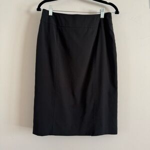 Lafayette 148 Black Tailored Pencil Skirt with Back Vent